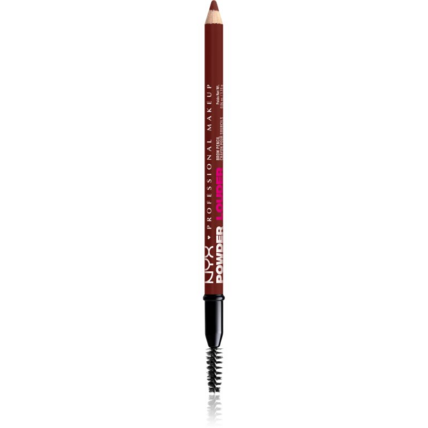 NYX Professional Makeup Powder Louder szemöldök ceruza kefével árnyalat Black Cherry 1 db