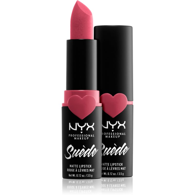 NYX Professional Makeup Suede Matte  Lipstick mattító rúzs árnyalat 27 Cannes 3.5 g-Eredeti