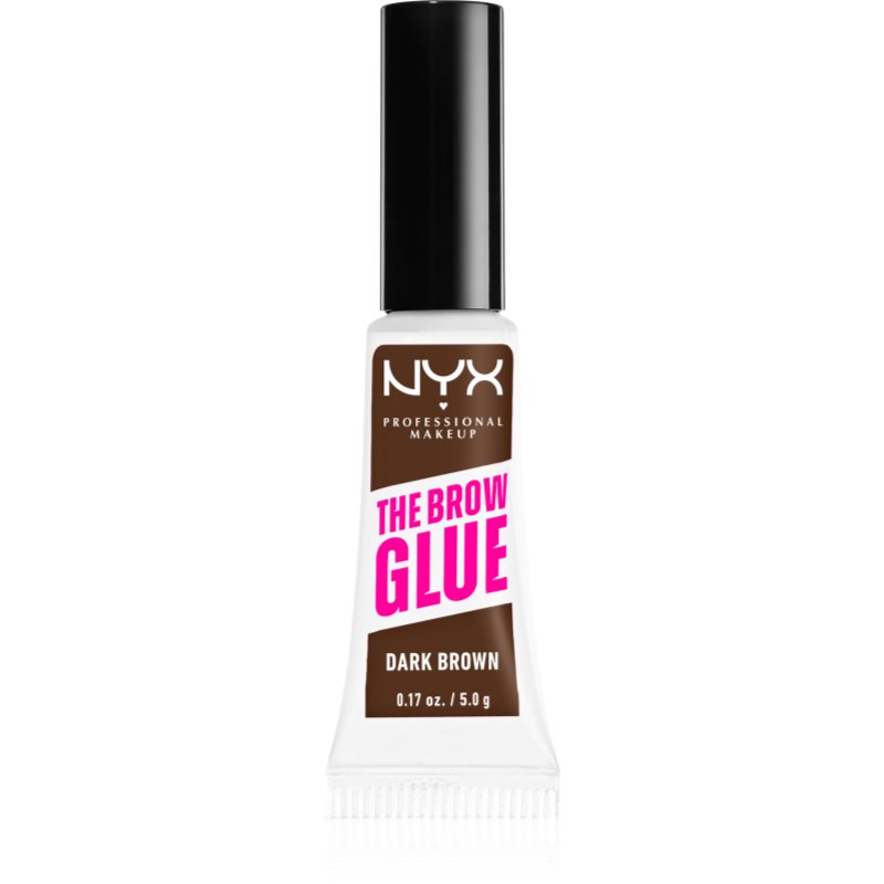 NYX Professional Makeup The Brow Glue szemöldökzselé árnyalat 04 Dark Brown 5 g-Ár