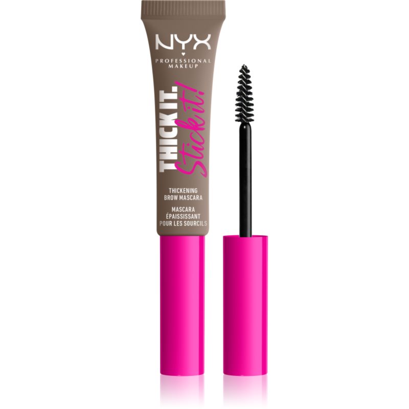 NYX Professional Makeup Thick it Stick It Brow Mascara szemöldök és szempillaspirál árnyalat 01 Taupe 7 ml-Ár