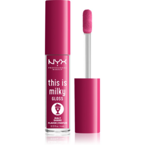NYX Professional Makeup This is Milky Gloss Milkshakes hidratáló ajakfény illatosított árnyalat 12 Malt Shake 4 ml-Ár