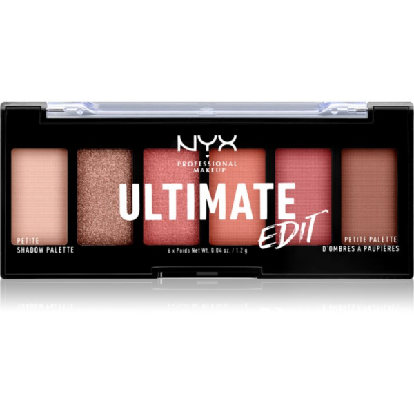 NYX Professional Makeup Ultimate Edit Petite Shadow szemhéjfesték paletta árnyalat 01 Warm Neutrals 6x1.2 g-Eredeti