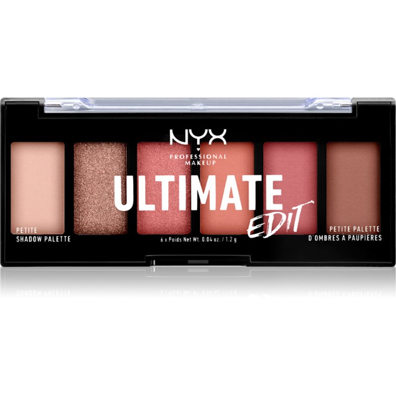 NYX Professional Makeup Ultimate Edit Petite Shadow szemhéjfesték paletta árnyalat 01 Warm Neutrals 6x1.2 g-Eredeti