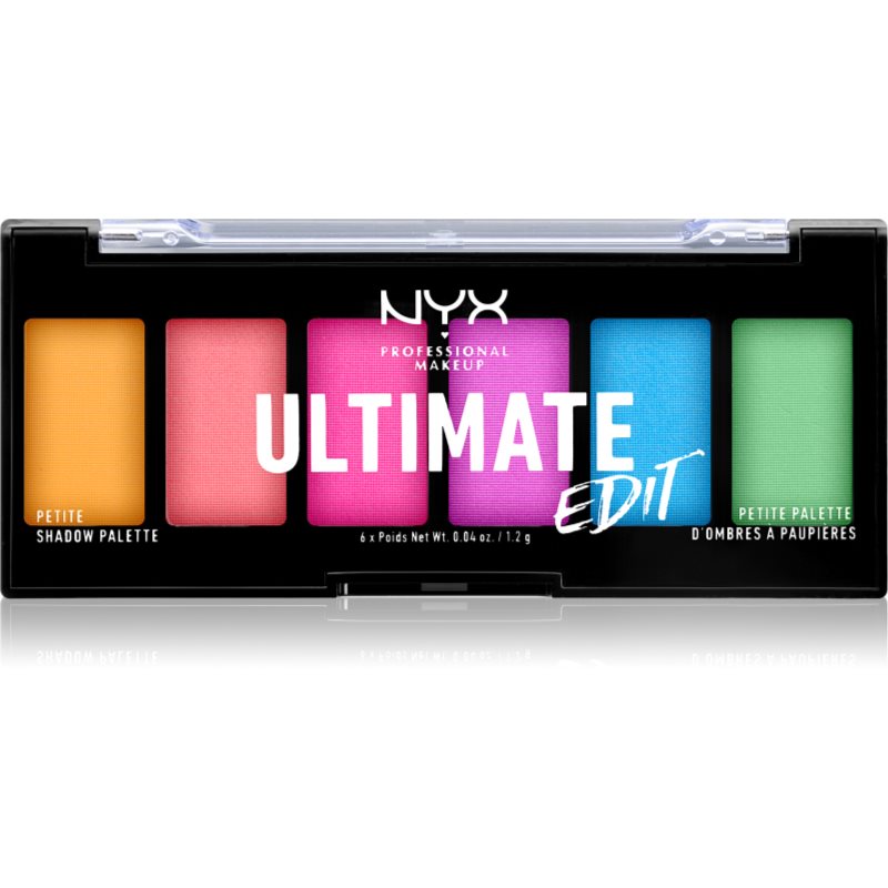 NYX Professional Makeup Ultimate Edit Petite Shadow szemhéjfesték paletta árnyalat 02 Brights 6x1.2 g-Eredeti