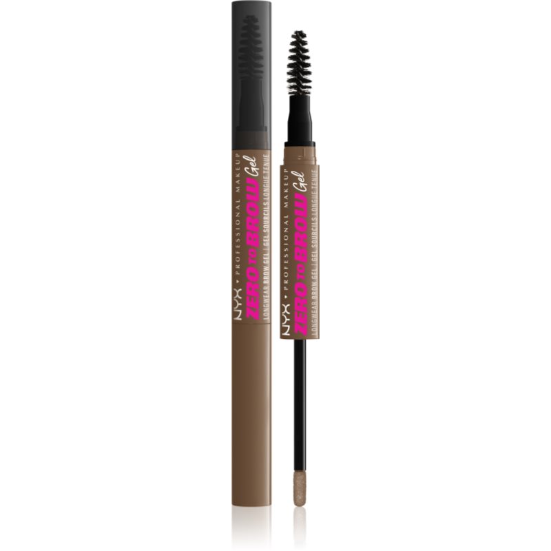 NYX Professional Makeup Zero To Brow Gel szemöldökzselé applikátorral árnyalat 02 Ash Blonde 2 ml-Ár