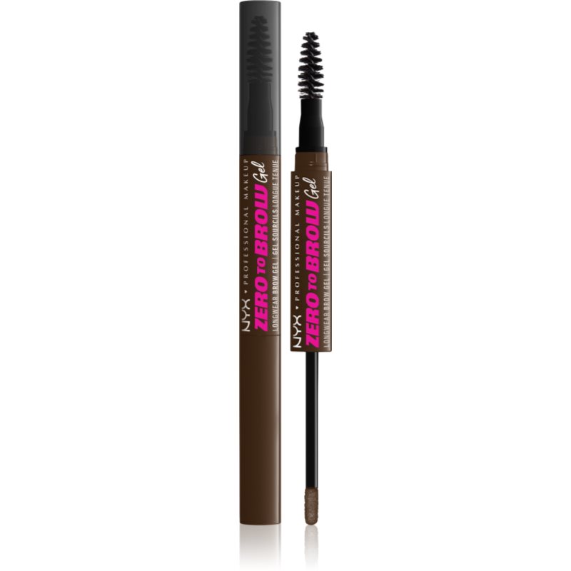 NYX Professional Makeup Zero To Brow Gel szemöldökzselé applikátorral árnyalat 07 Espresso 2 ml-Ár