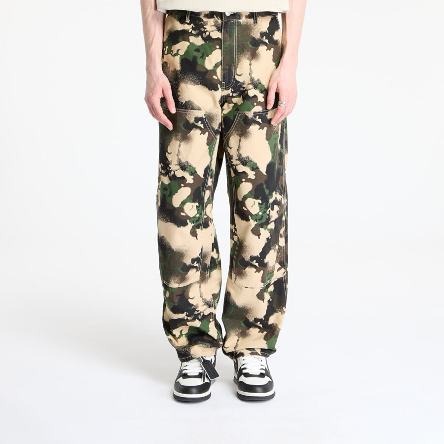 Nadrágok A BATHING APE Map Camo Relaxed Fit Work Pants UNISEX Green S-alacsony-ár