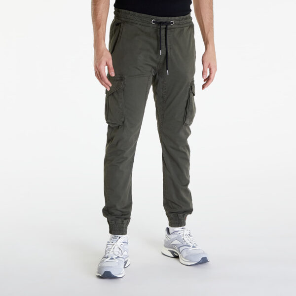 Nadrágok Alpha Industries Cotton Twill Jogger Grey/ Black L-alacsony-ár