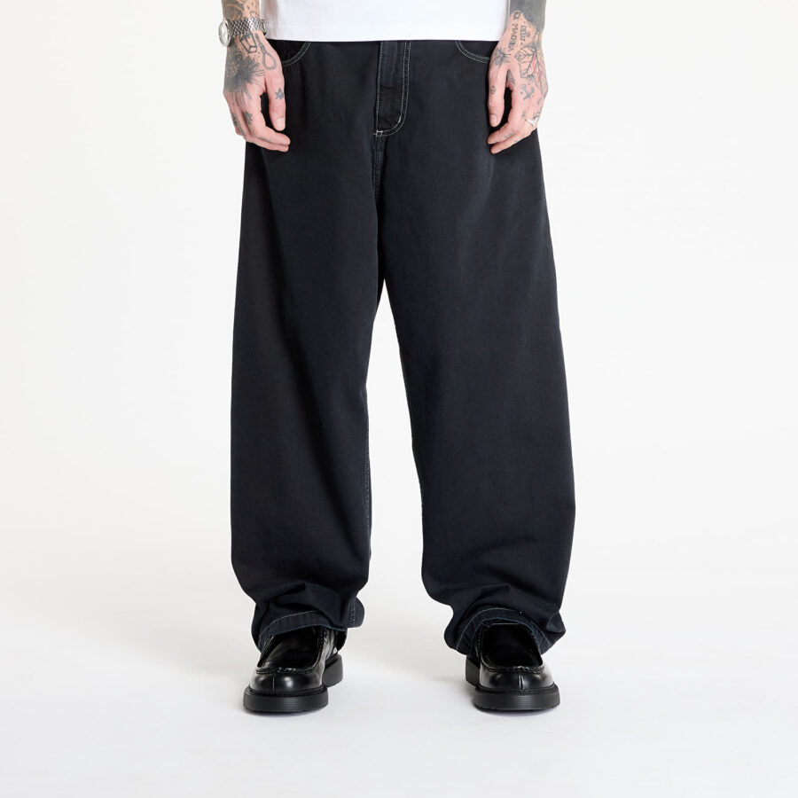 Nadrágok Carhartt WIP Brandon Pant Black Stone Dyed S-alacsony-ár