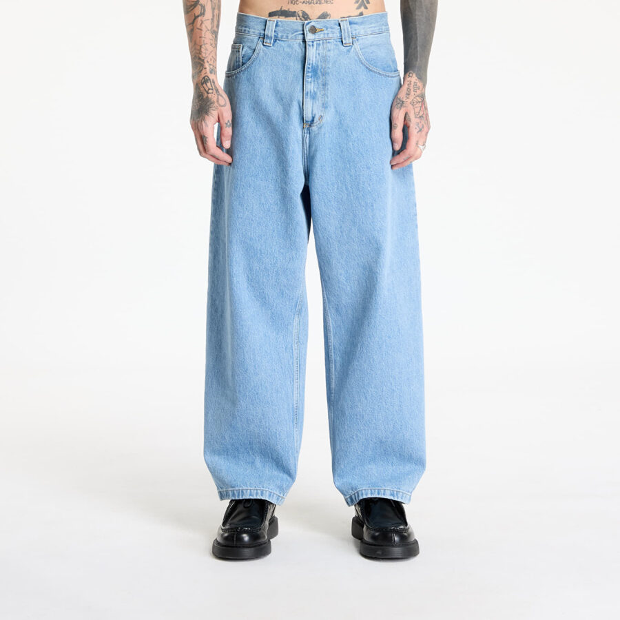 Nadrágok Carhartt WIP Brandon Pant Blue Stone Bleached M-alacsony-ár