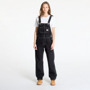 Nadrágok Carhartt WIP W' Bib Overall Straight Black S-alacsony-ár