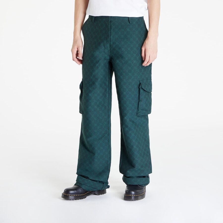 Nadrágok Daily Paper Imani Monogram Pants Pine Green XS-alacsony-ár