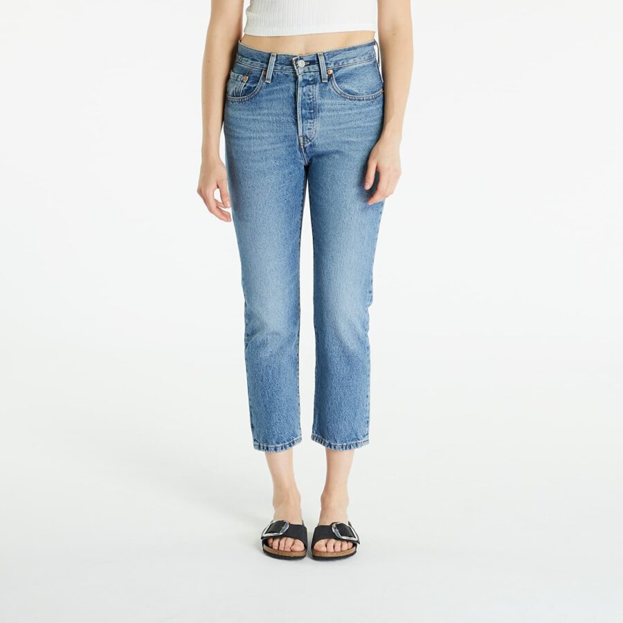 Nadrágok Levi's® 501® Crop Jeans Medium Indigo Worn In - Blue W27/L26-alacsony-ár