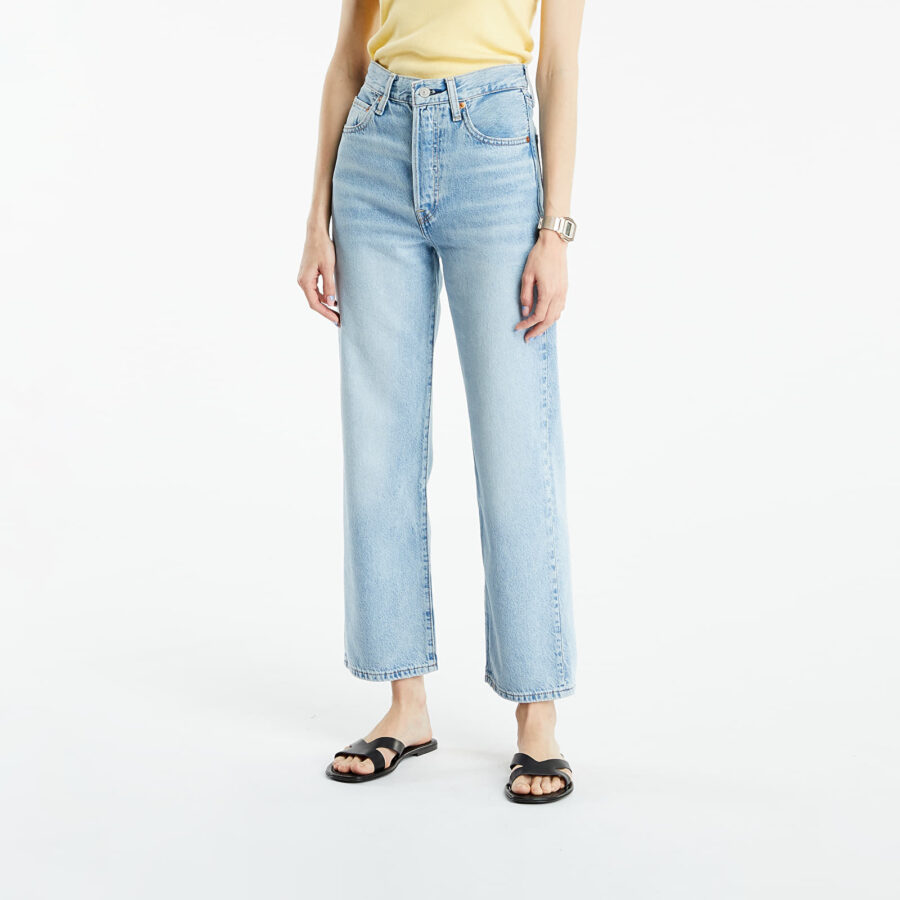 Nadrágok Levi's® Ribcage Straight Ankle Jeans Blue W29/L29-alacsony-ár
