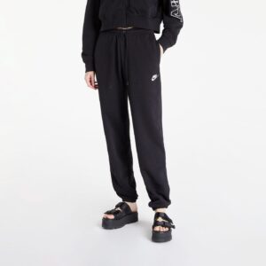 Nadrágok Nike NSW Essential Fleece Medium-Rise Pants Lse Black/ White L-alacsony-ár