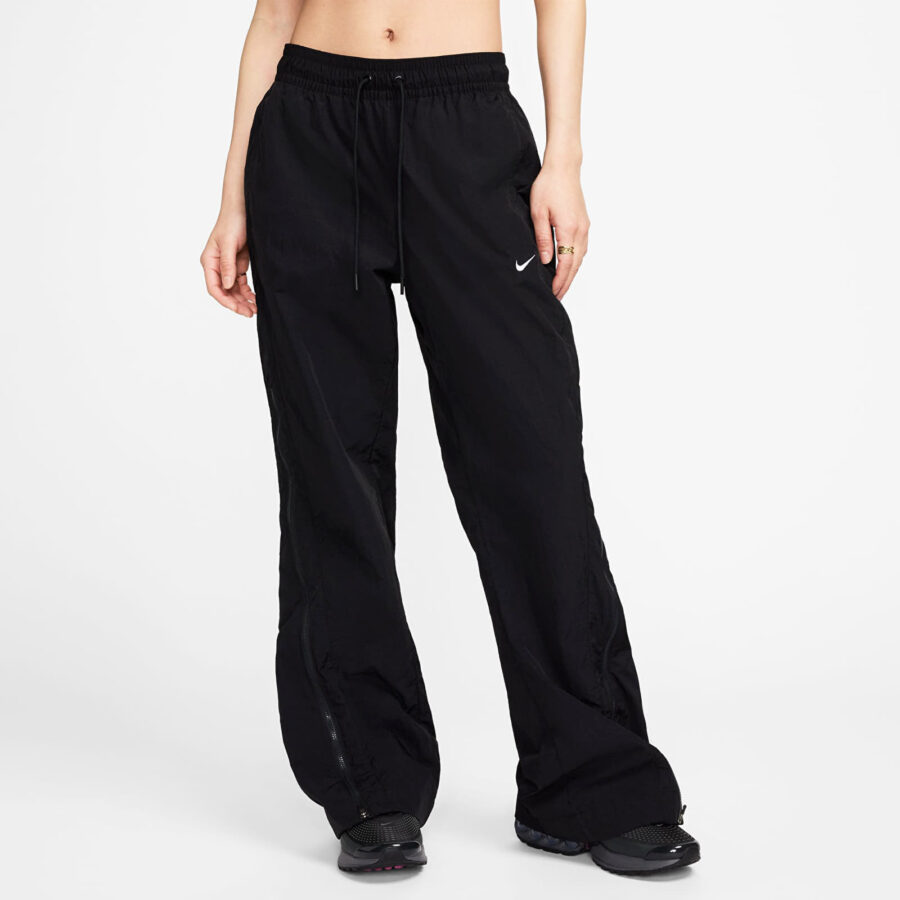 Nadrágok Nike Sportswear Collection Women's Mid-Rise Repel Zip Pants Black/ White S-alacsony-ár