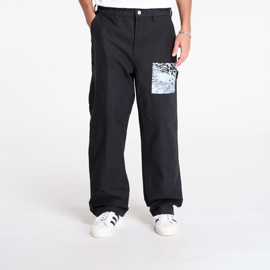 Nadrágok OBEY Big Timer Printed Carpenter Pant Black W32-alacsony-ár