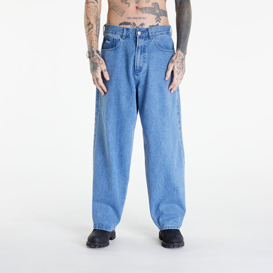Nadrágok OBEY Bigwig Baggy Denim Light Indigo W32-alacsony-ár