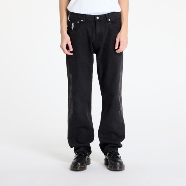 Nadrágok PLEASURES x Slipknot 5 Pocket Pant Black 30-alacsony-ár