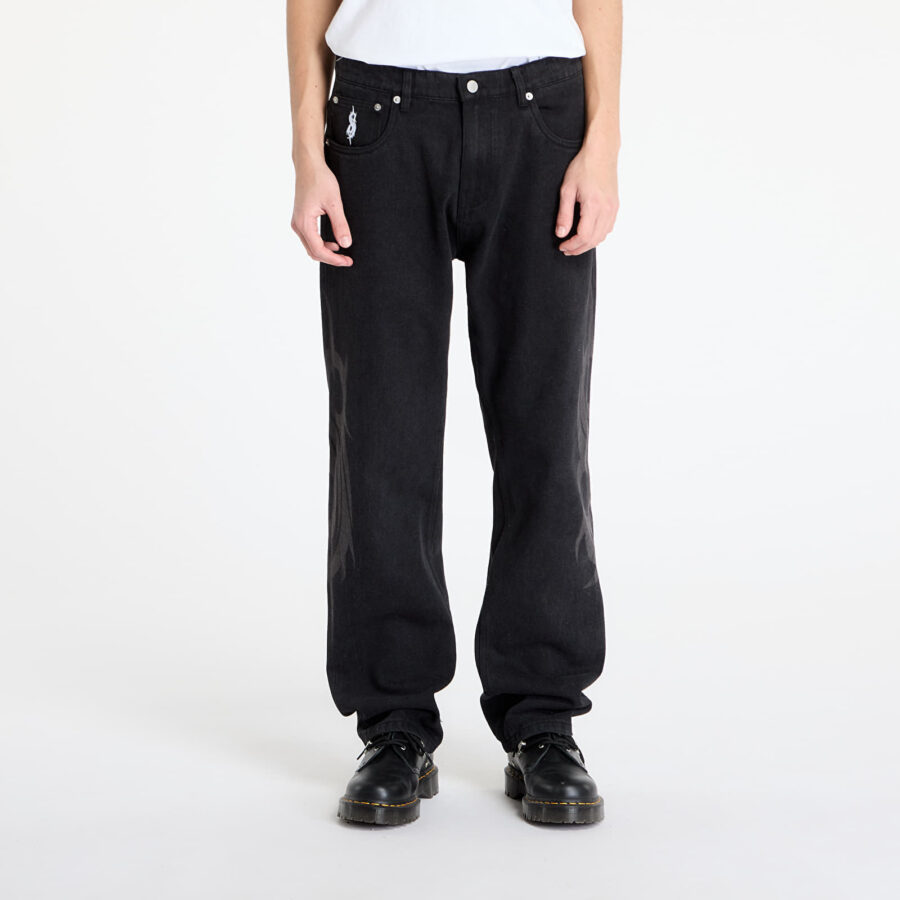 Nadrágok PLEASURES x Slipknot 5 Pocket Pant Black 30-alacsony-ár