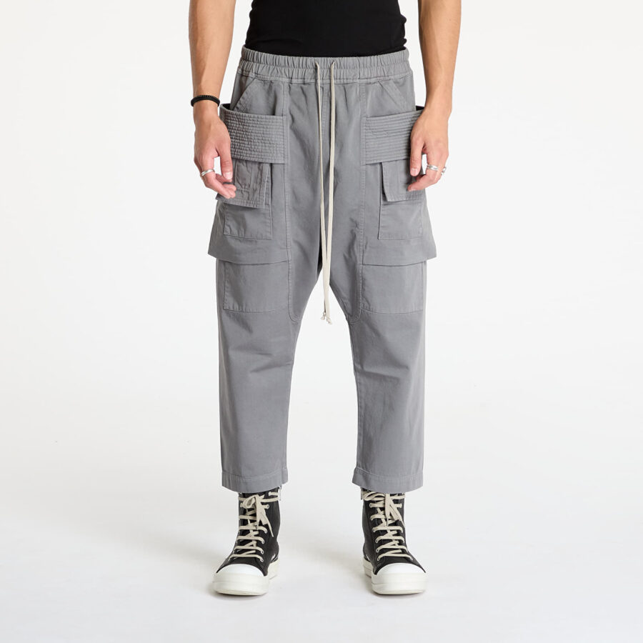 Nadrágok Rick Owens DRKSHDW Woven Creatch Cargo Cropped Drawstring Pants Stone XL-alacsony-ár