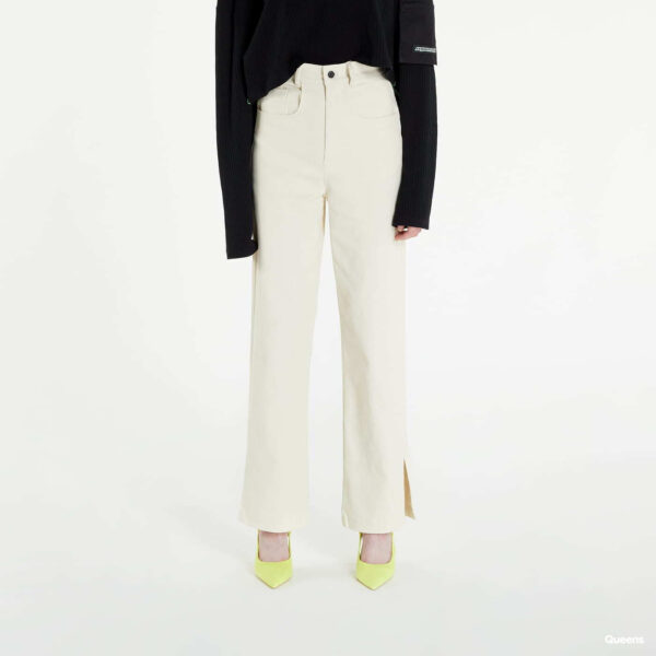 Nadrágok Sixth June Slit Wide Leg Pants Cream S-alacsony-ár