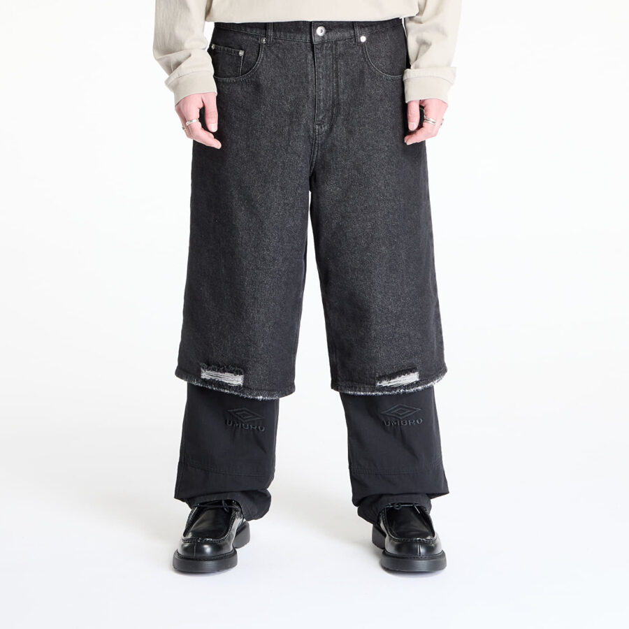 Nadrágok Umbro Hybrid Cargo Pants Washed Black M-alacsony-ár