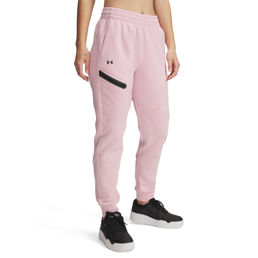 Nadrágok Under Armour Unstoppable Fleece Jogger Prime Pink/ Black XS-alacsony-ár