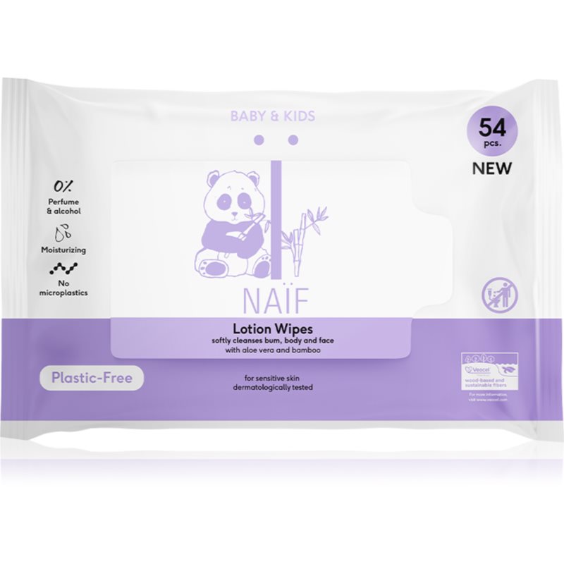 Naif Baby & Kids Lotion Wipes nedves törlőkendők gyermekeknek születéstől kezdődően 54 db-Ár
