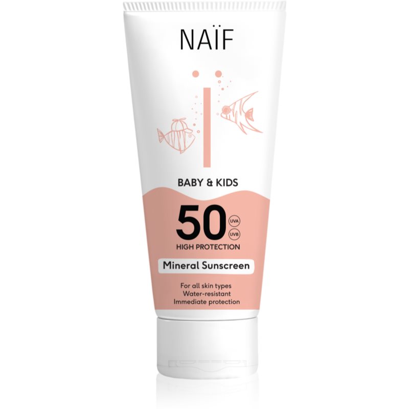 Naif Baby & Kids Mineral Sunscreen SPF 50 védőkrém napozásra újszülötteknek és kisgyermekeknek SPF 50 175 ml-Ár