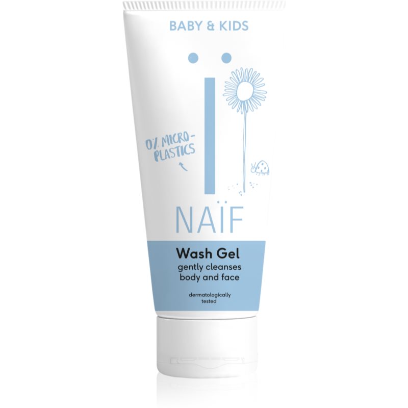Naif Baby & Kids Wash Gel tisztító gél gyerekeknek és csecsemőknek testre és arcra 200 ml-Eredeti