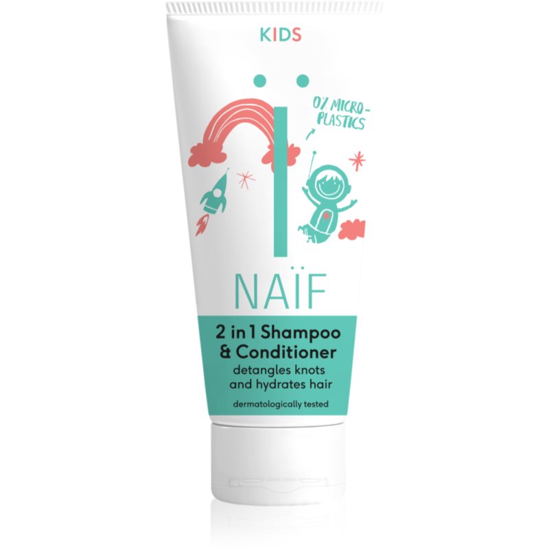 Naif Kids Shampoo & Conditioner sampon és kondicionáló 2 in1 gyermekeknek 200 ml-Ár