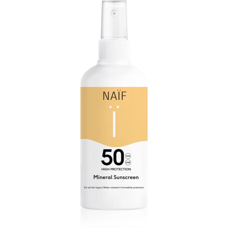 Naif Sun Mineral Sunscreen SPF 50 napvédő spray SPF 50 vízálló 100 ml-Ár