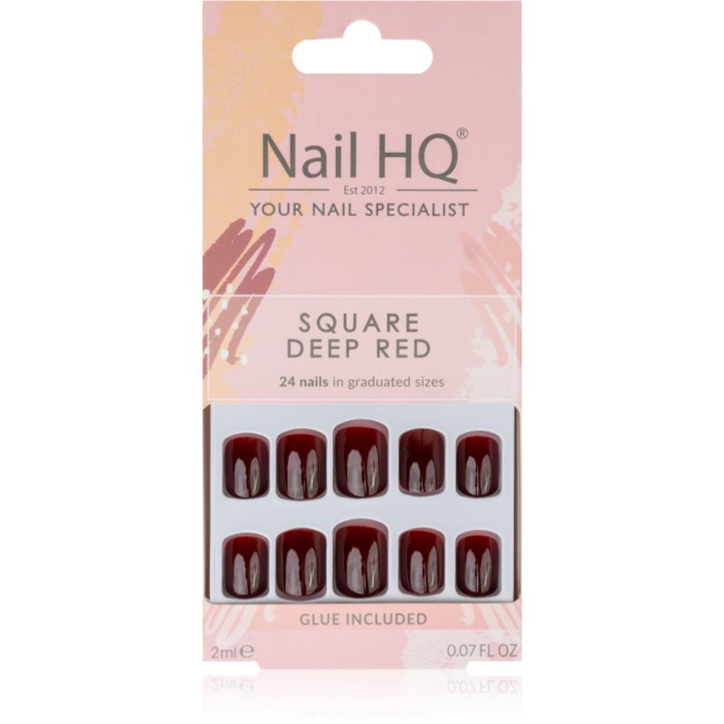Nail HQ Square műköröm Deep Red 24 db-Ár