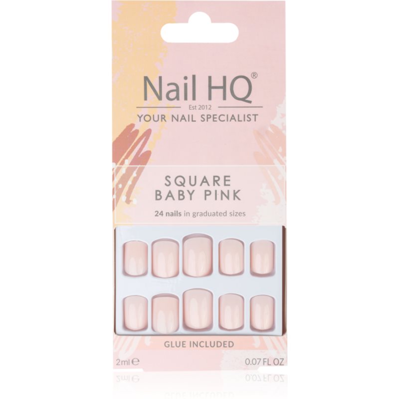 Nail HQ Square műköröm árnyalat Baby Pink 24 db-Ár