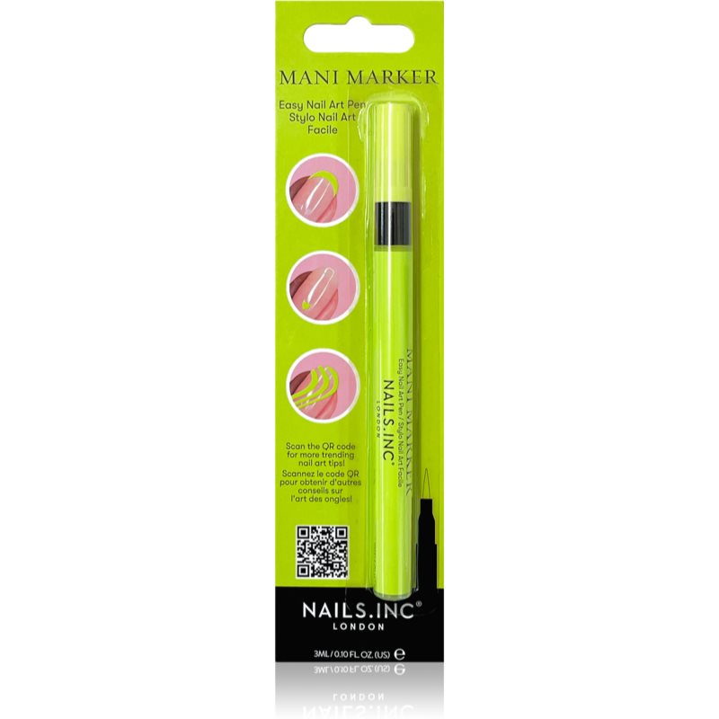 Nails Inc. Mani Marker díszítő körömlakk applikációs ceruza árnyalat Electric Green Neon 3 ml-Ár