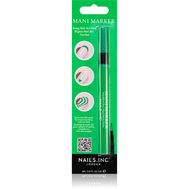 Nails Inc. Mani Marker díszítő körömlakk applikációs ceruza árnyalat Green 3 ml-ár