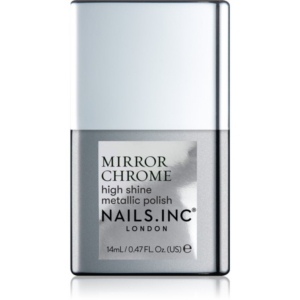 Nails Inc. Mirror Chrome körömlakk magasfényű árnyalat Silver Served 14 ml-Ár