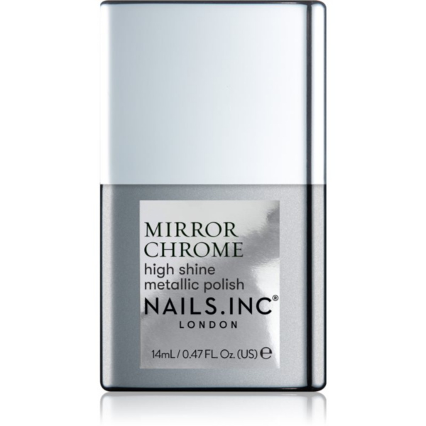 Nails Inc. Mirror Chrome körömlakk magasfényű árnyalat Silver Served 14 ml-Ár