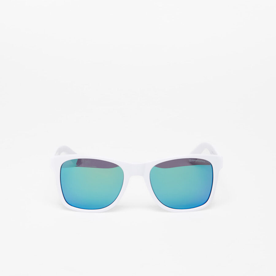 Napszemüveg Horsefeathers Foster Sunglasses Gloss White/Mirror Green Universal-alacsony-ár