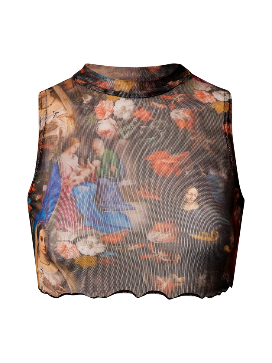 Nasty Gal Top 'Renaissance'  vegyes színek / fekete-Hungary