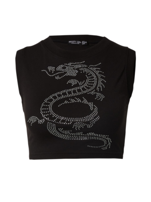 Nasty Gal Top  fekete / ezüst-Ár