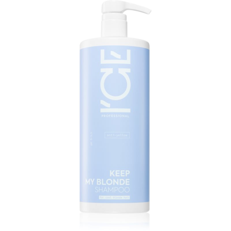 Natura Siberica ICE Professional Keep My Blonde sampon a sárga tónusok neutralizálására szőkített