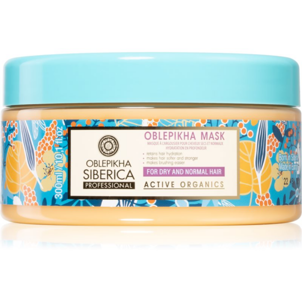 Natura Siberica Oblepikha (Sea-Buckthorn) hidratáló és tápláló maszk száraz és normál hajra 300 ml-Ár