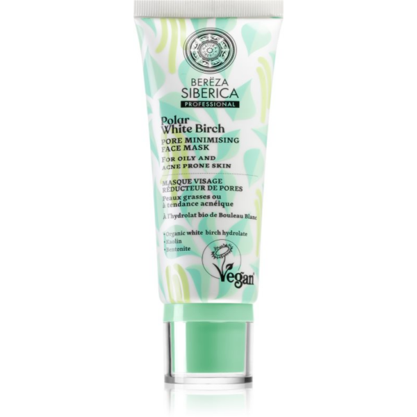Natura Siberica Polar White Birch pórusösszehúzó tisztító arcmaszk a túlzott faggyú termelődés ellen 100 ml-Ár