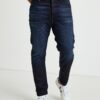 Navy Blue Men's Straight Fit Diesel Vider Jeans - Men's