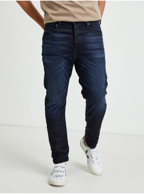 Navy Blue Men's Straight Fit Diesel Vider Jeans - Men's