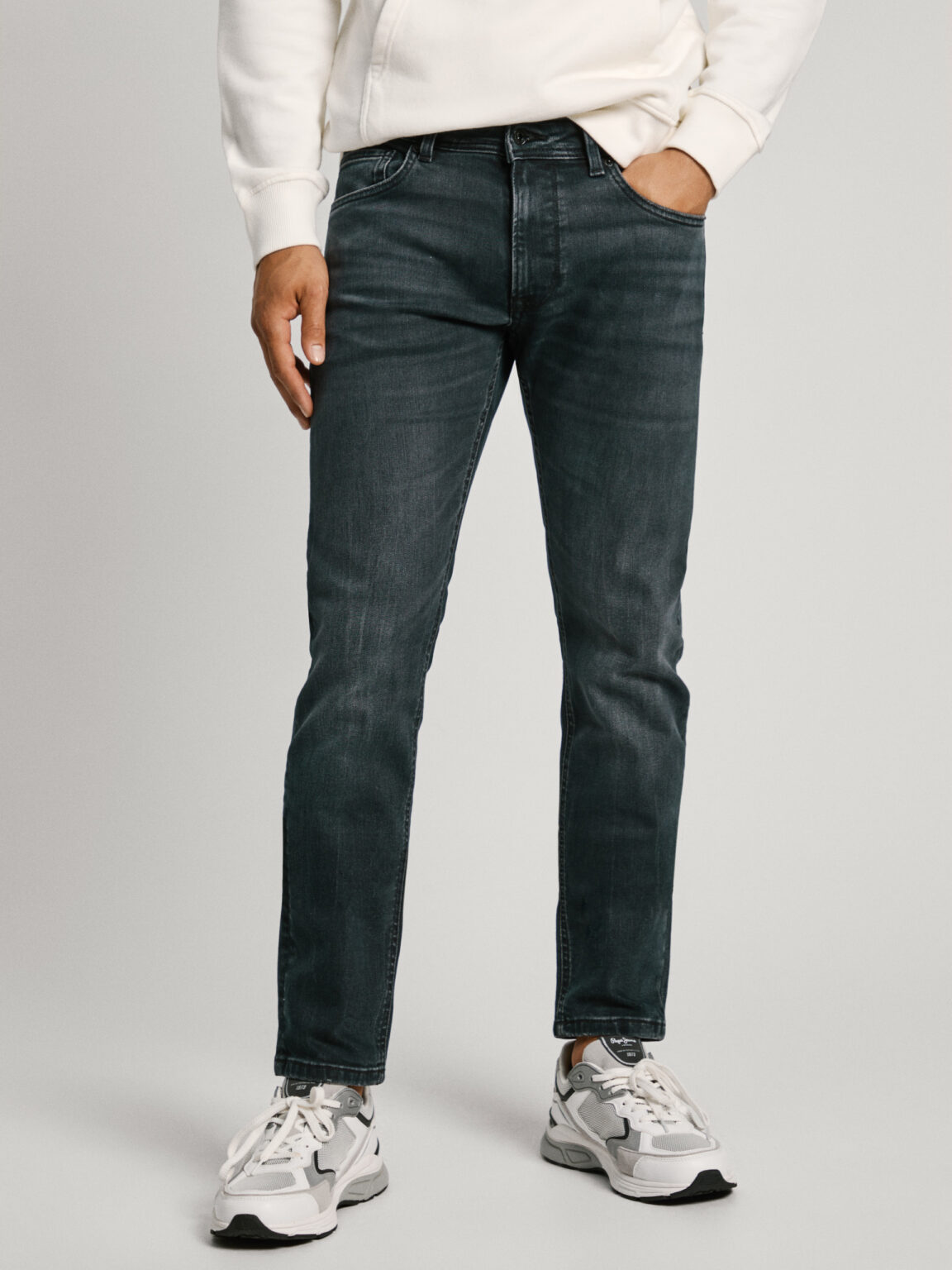 Navy Blue Men's Straight Fit Jeans Pepe Jeans