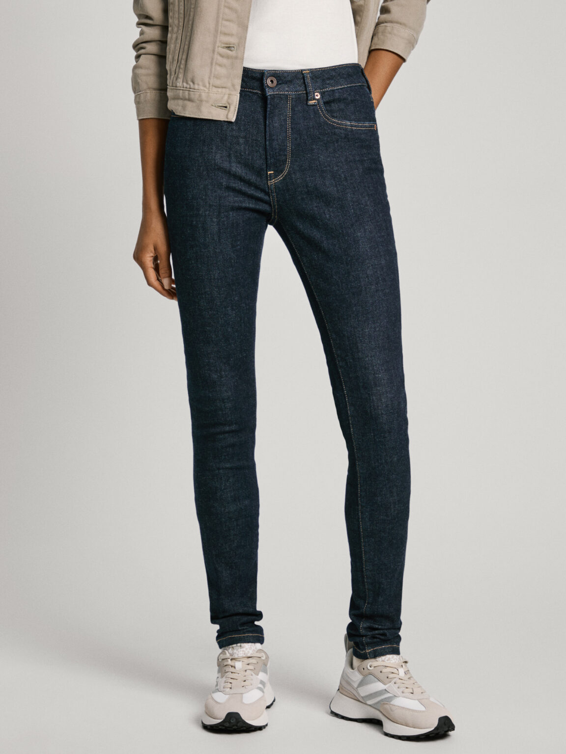 Navy Blue Women's Skinny Fit Jeans Pepe Jeans