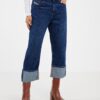 Navy Blue Women's Straight Fit Diesel Jeans - Women's